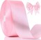 100 Yards Ribbon,1-1/2 Inch Pink Satin Ribbon,Single Face Satin Ribbons,Perfect for Gift Wrapping,Wedding Decoration,Handmade Bows, Wrapping Bouquet and More